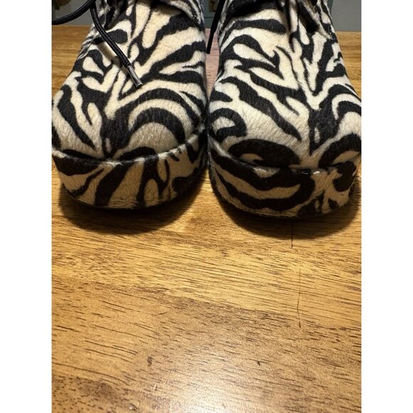 FUNTASMA Mens Zebra Platform 3.5" Block Heel Jazz Shoe Disco Pimp Size XL US14 - Picture 3 of 7